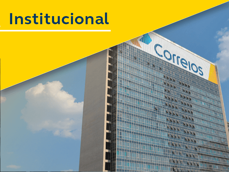 Prédio com a logomarca Correios em sua parte superior