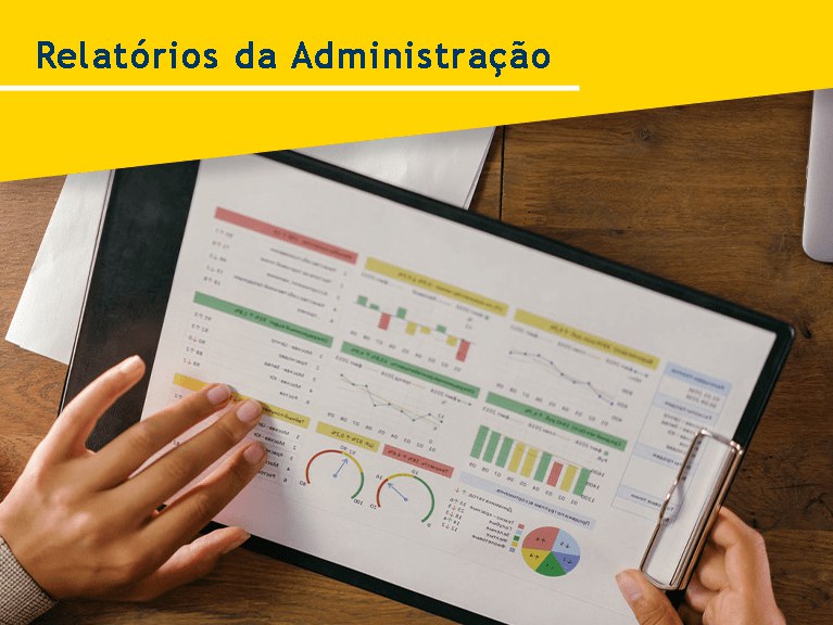 Banner Relatórios da Administração Mobile