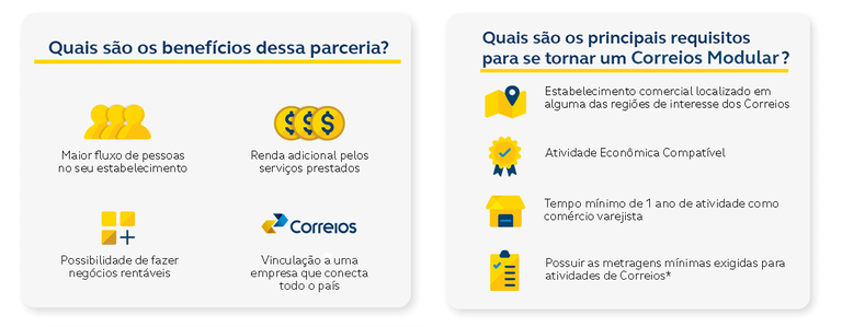 Quais são os benefícios dessa parceria? Quais são os principais requisitos do Corrieos Modular?