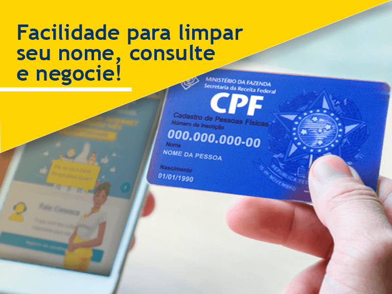 Fotos ilustrativas de um CPF em vermelho que depois se torna verde