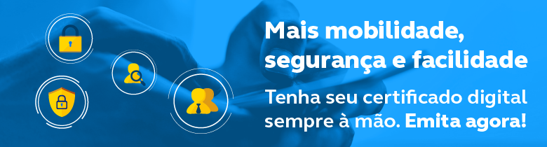 Sua identidade virtual e-CNPJ ou e-CPF com toda segurança e conforto.