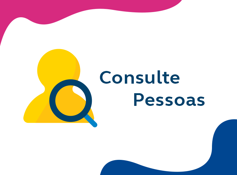 Consulte Pessoas lupa em cima da imagem de uma pessoa
