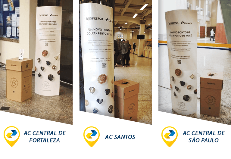 Pontos de Coleta Pontos de coleta localizadas na AC Fortaleza, AC Santos e AC Centro de São Paulo.