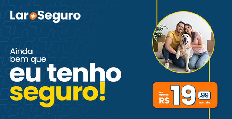 Lar Mais Seguro - Um casal sorridente com um cachorro. Valor 19,99