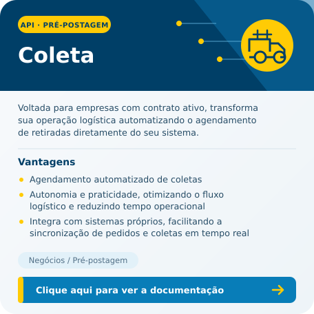 Coleta - Correios API e API do Correios Card Coleta.png