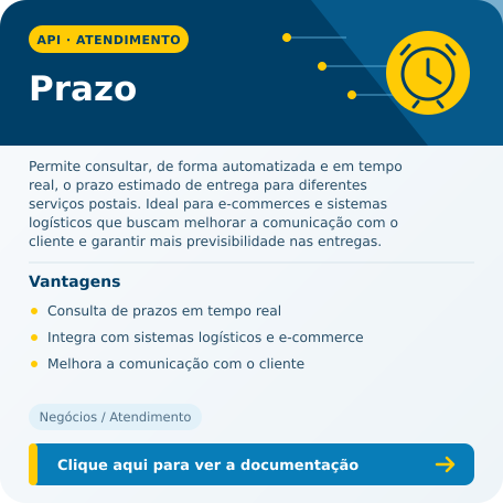 Prazo - Correios API e API do Correios Card Prazo.png