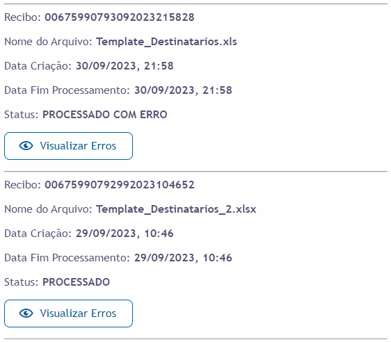 Visualizar erros