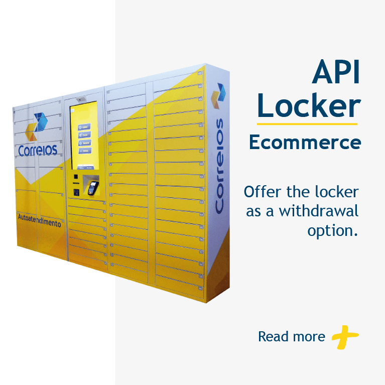 API Locker - Ecommerce Offer the locker as a withdrawal option. Imagem Locker Correios