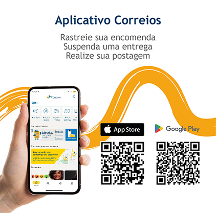 Aplicativo Correios. Rastreie sua encomenda. Suspenda uma entrega. Realize sua postagem. Clique aqui e conheça o app Correios.
