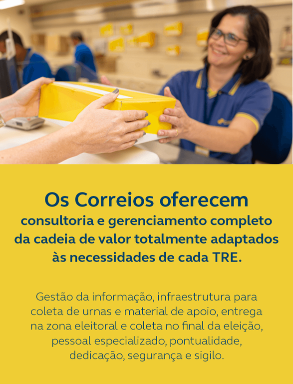Correios oferecem consultoria e gerenciamento adaptados a cada TRE