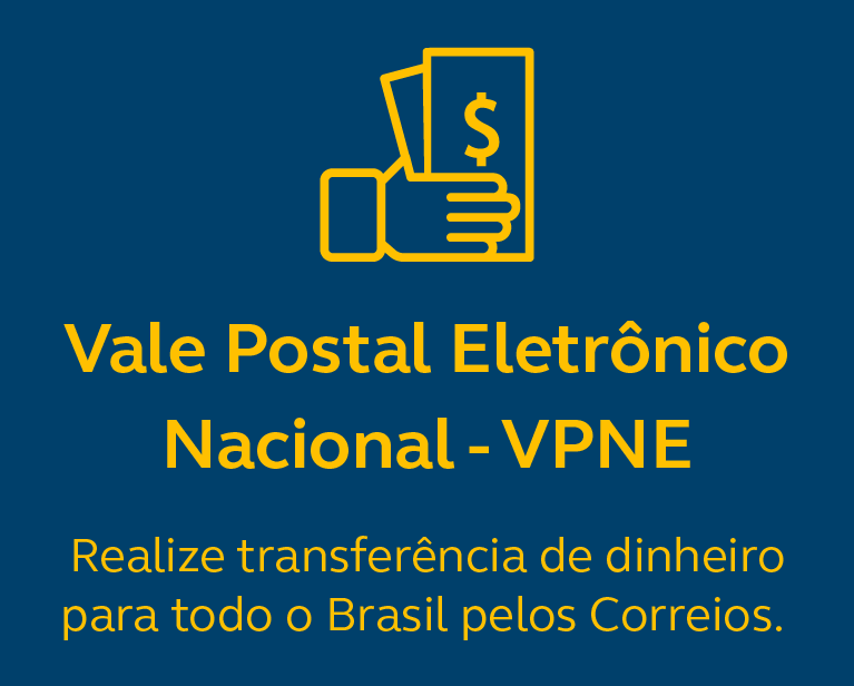 Vale Postal Eletrônico Nacional - VPNE - Realize transferência de dinheiro para todo o Brasil