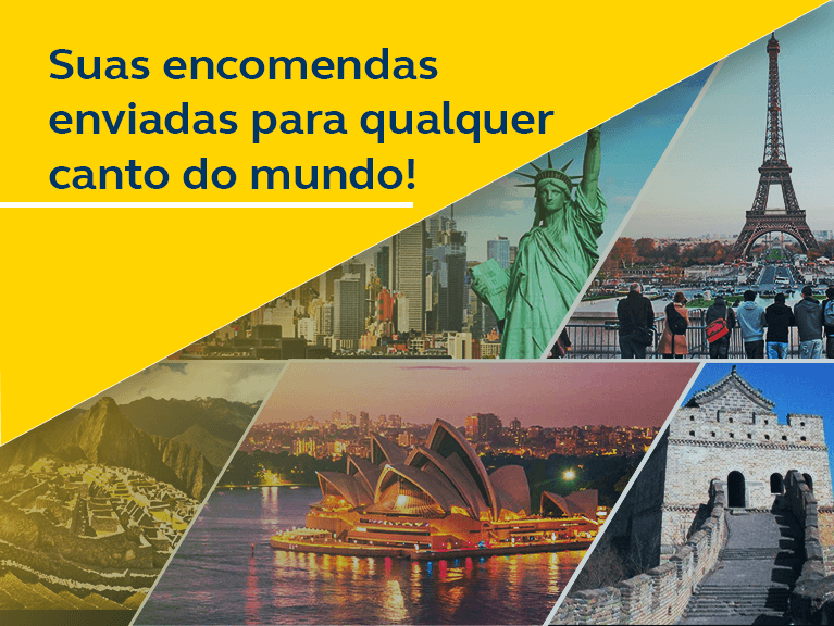 Suas encomendas enviadas para qualquer canto do mundo!