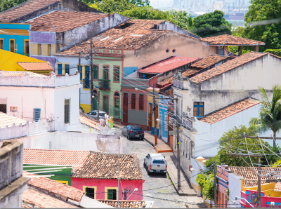 cep Foto aérea de casas em uma rua brasileira