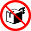 Ícone - proibição itens que prejudicam as vias postais