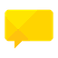 Ícone de um balão de conversa em tons de amarelo