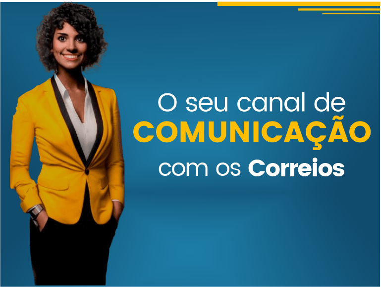 Ilustração da Carol (Atendente Virtual). O seu canal de comunicação dos Correios.