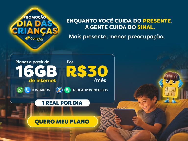 Correios Celular - Promoção Dia das Crianças