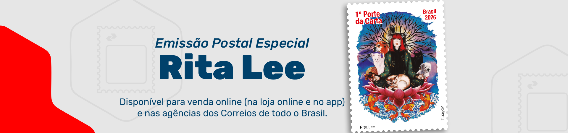Emissão Postal Especial - Rita Lee
