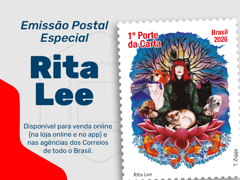 Emissão Postal Especial - Rita Lee
