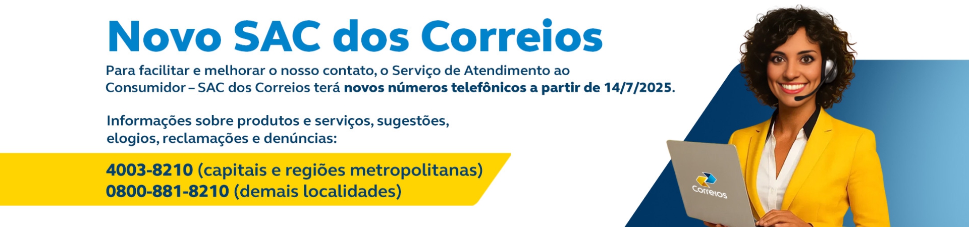 Novo SAC dos Correios