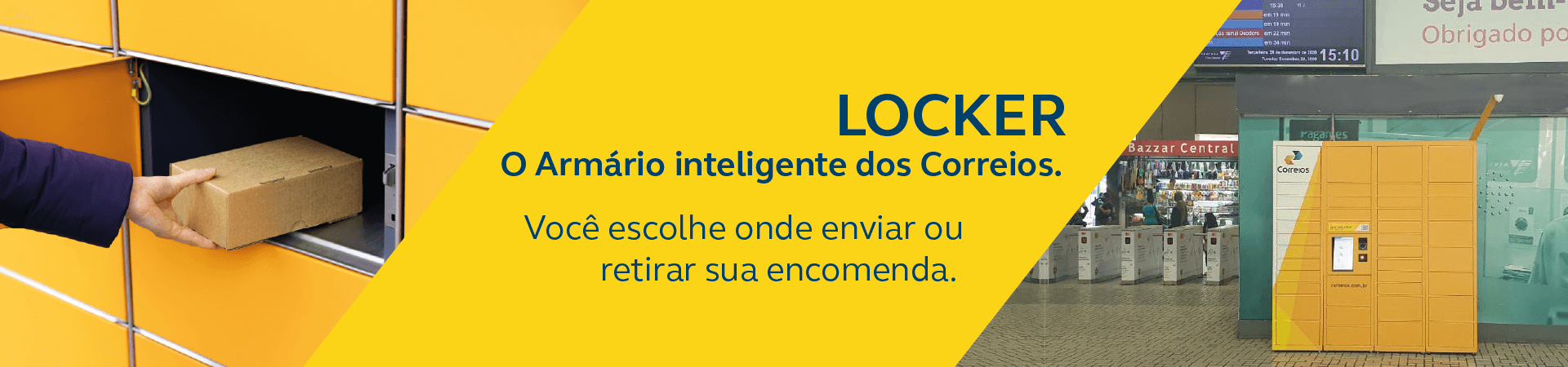 Locker - Você escolhe onde retirar sua encomenda.